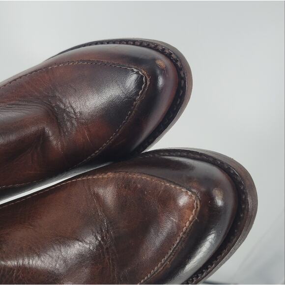 Bed Stu Brown Distressed Heeled Isla Booties 7 - Picture 6 of 14